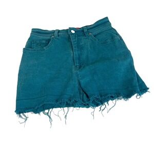 Gloria Vanderbilt High Rise Cut-off Vintage Shorts Womens 10 Blue 80s Pockets